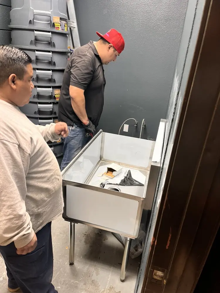 Commercial plumbing and sink installation in Penwell